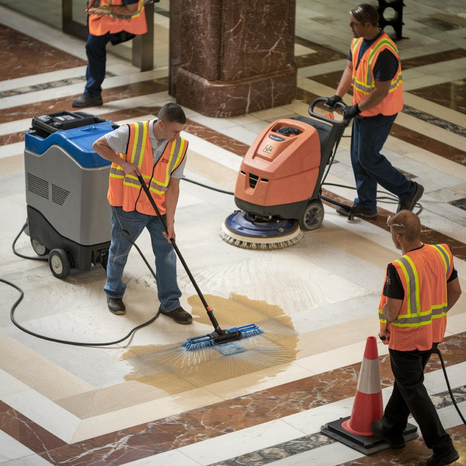 En GRUPDL somos expertos en la limpieza de finales de obra. Sabemos que, cuando termina una reforma o una construcción, el espacio está lleno de polvo, restos de materiales, manchas de pintura y detalles pendientes que impiden entregar el piso, la reforma o la obra en condiciones óptimas. Nuestro equipo entra en esta fase final para transformar el “caos de obra” en un lugar limpio, ordenado y listo para usar o entregar al cliente. Nos encargamos de retirar el polvo fino de todas las superficies, limpiar a fondo suelos, rodapiés, enchufes, marcos y puertas, así como de eliminar restos de cemento, silicona o pintura en cristales y superficies delicadas. Prestamos especial atención a baños y cocinas, donde realizamos una limpieza detallada de azulejos, sanitarios, muebles y electrodomésticos para que queden impecables. Además, revisamos rincones, juntas y puntos de difícil acceso, porque son precisamente esos detalles los que marcan la diferencia en un final de obra profesional. Trabajamos con productos y maquinaria específicos para este tipo de limpieza, respetando siempre los materiales instalados y siguiendo un orden de trabajo eficiente para ganar tiempo sin perder calidad. Tanto si se trata de una vivienda, un local comercial, una oficina o una comunidad, en GRUPDL dejamos el espacio en condiciones de entrega: sin restos de obra, sin polvo y con una sensación de limpieza total. Nuestro objetivo es que el último paso de la obra sea perfecto y que quien entre por primera vez solo tenga que preocuparse de disfrutar del resultado.